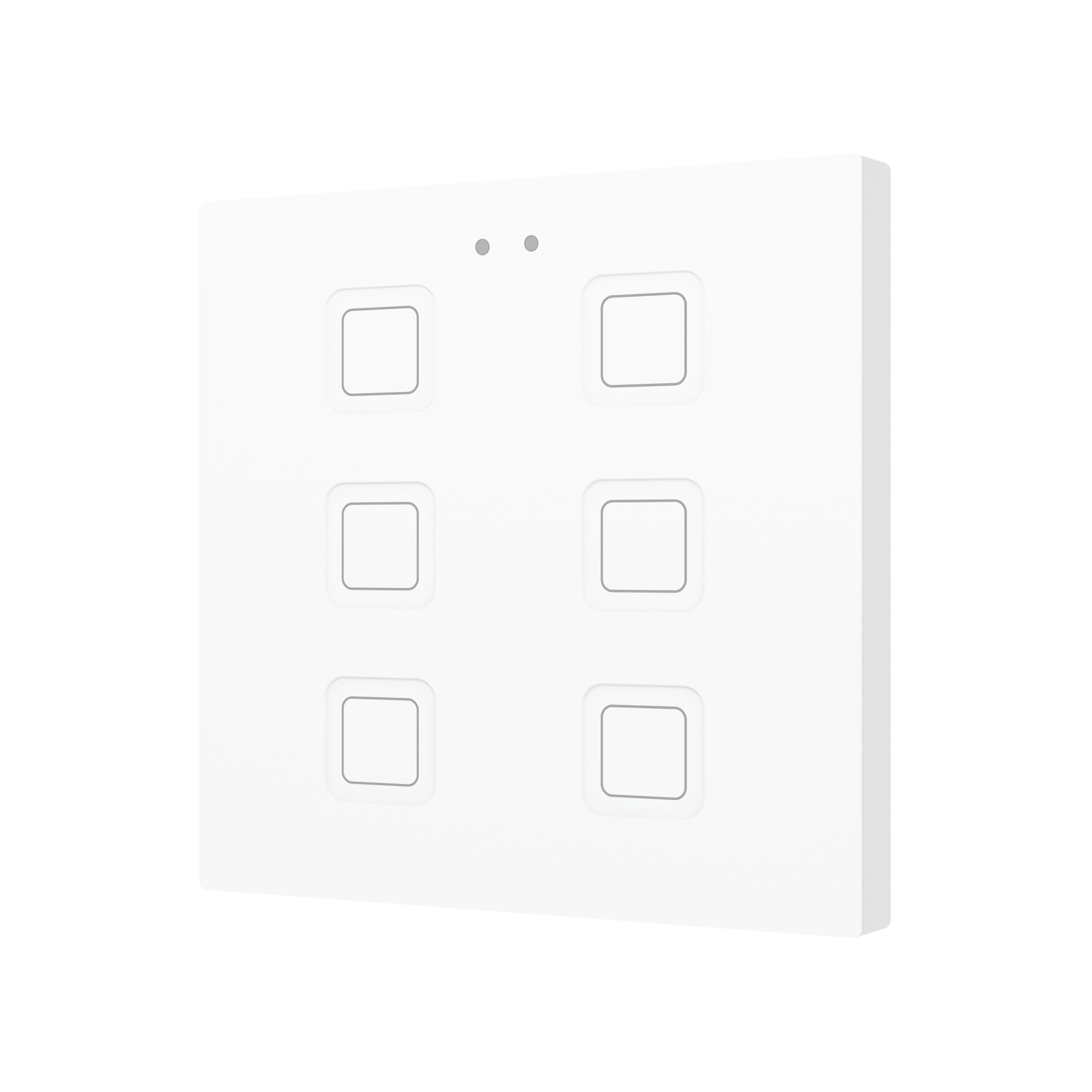 ZENNIO - Tecla 6. Interrupteur capacitif en polycarbonate ? 6 boutons - Blanc