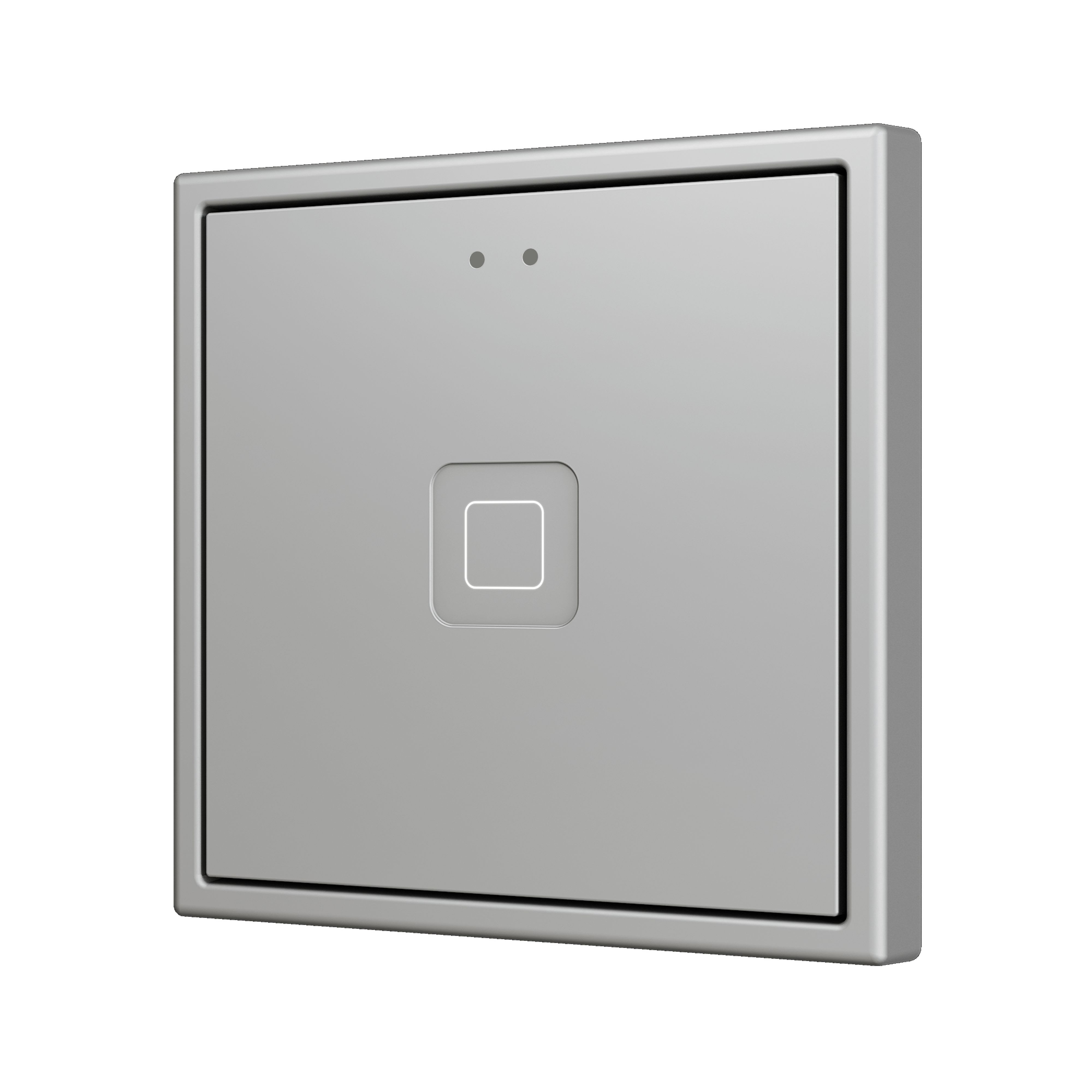 ZENNIO - Tecla 70 X1. Interrupteur capacitif en polycarbonate 70x70 ? 1 bouton - Argen...