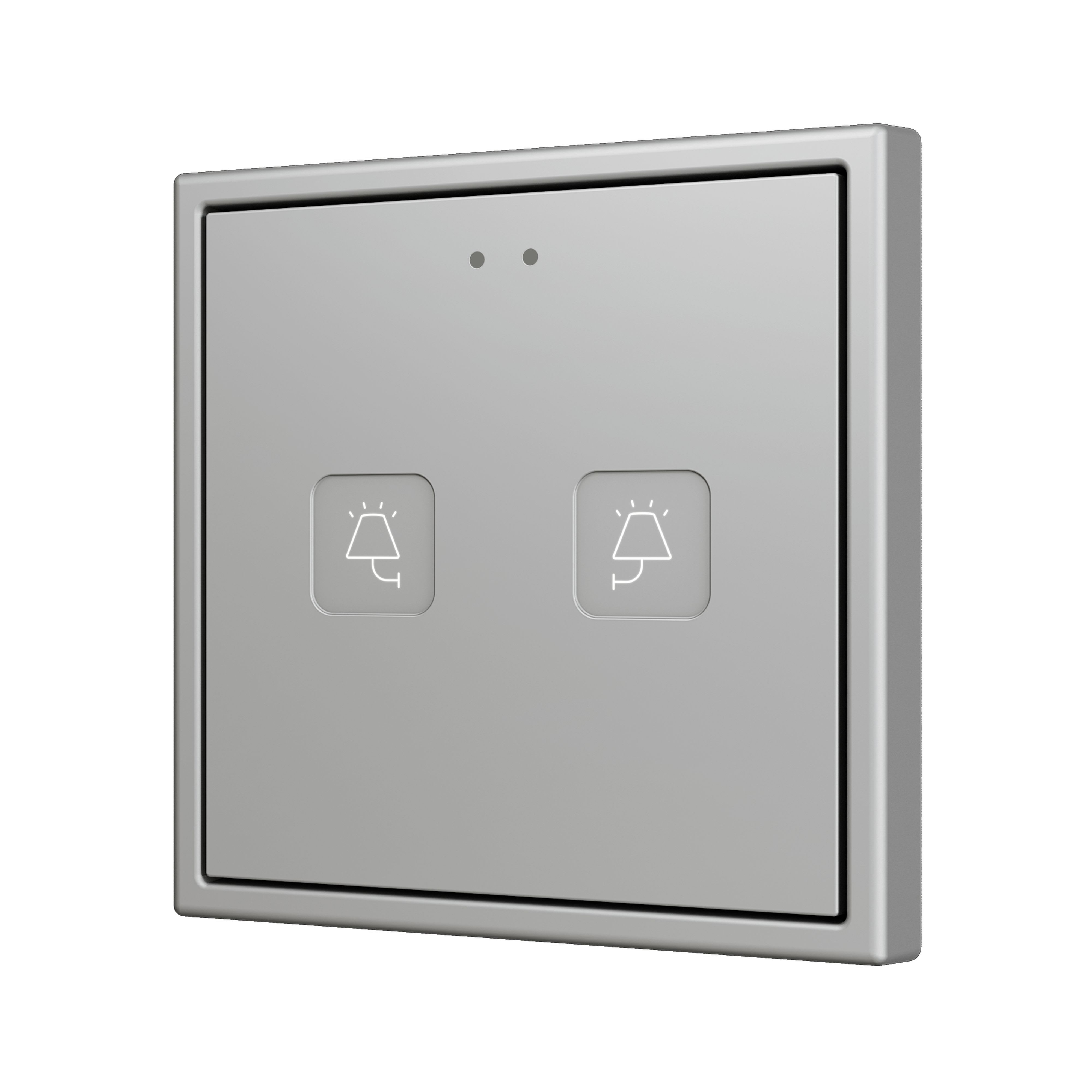 ZENNIO - Tecla 70 X2. Interrupteur capacitif en polycarbonate 70x70 ? 2 boutons - Pers...