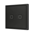 ZENNIO - Tecla 70 X2. Interrupteur capacitif en polycarbonate 70x70 ? 2 boutons - Anth...