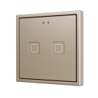 ZENNIO - Tecla 70 X2. PC-ABS Capacitive push button 70x70 - 2 buttons - Champagne (ZS7...
