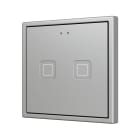 ZENNIO - Tecla 70 X2. PC-ABS Capacitive push button 70x70 - 2 buttons - Silver (ZS70 f...