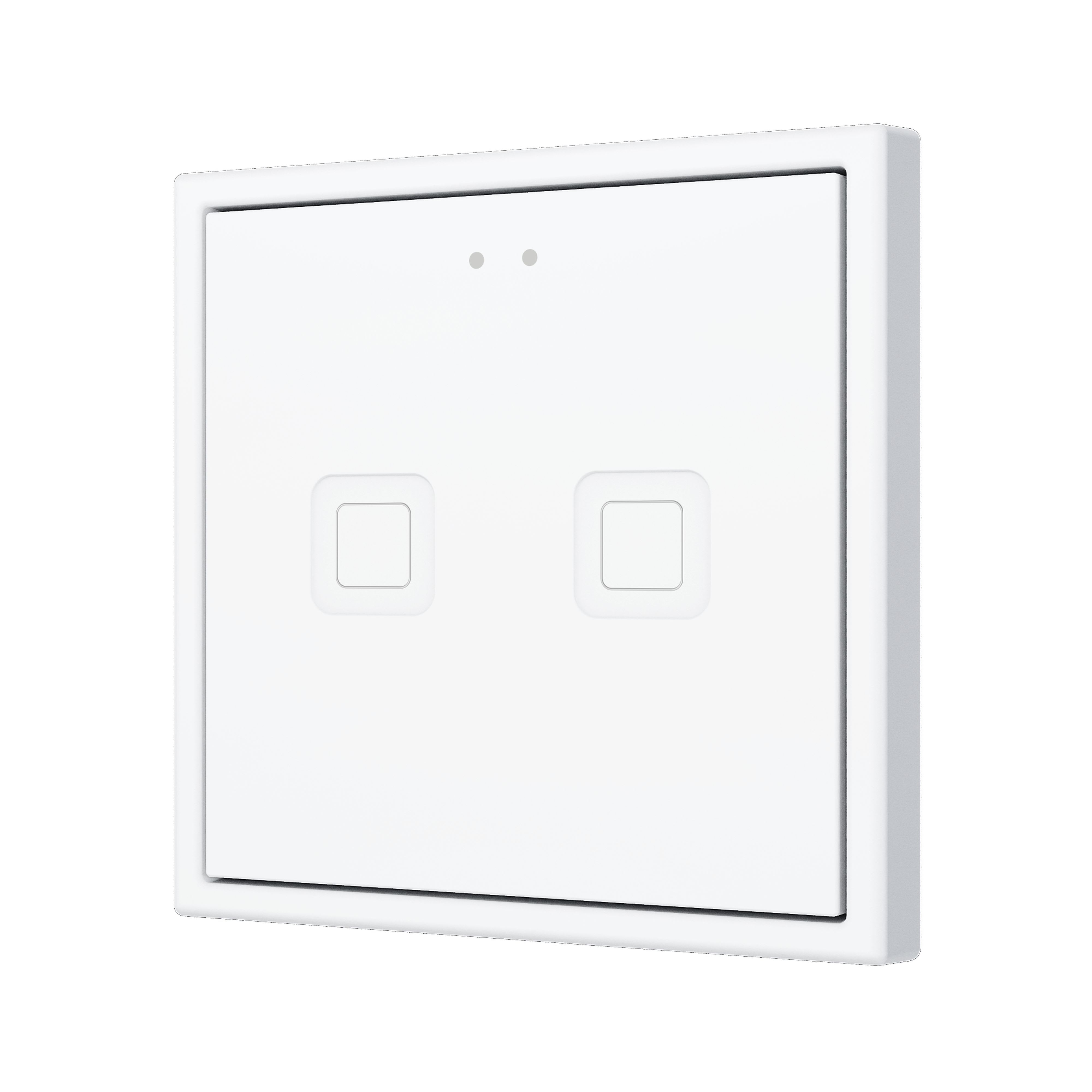 ZENNIO - Tecla 70 X2. Interrupteur capacitif en polycarbonate 70x70 ? 2 boutons - Blan...