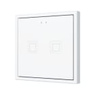 ZENNIO - Tecla 70 X2. Interrupteur capacitif en polycarbonate 70x70 ? 2 boutons - Blan...