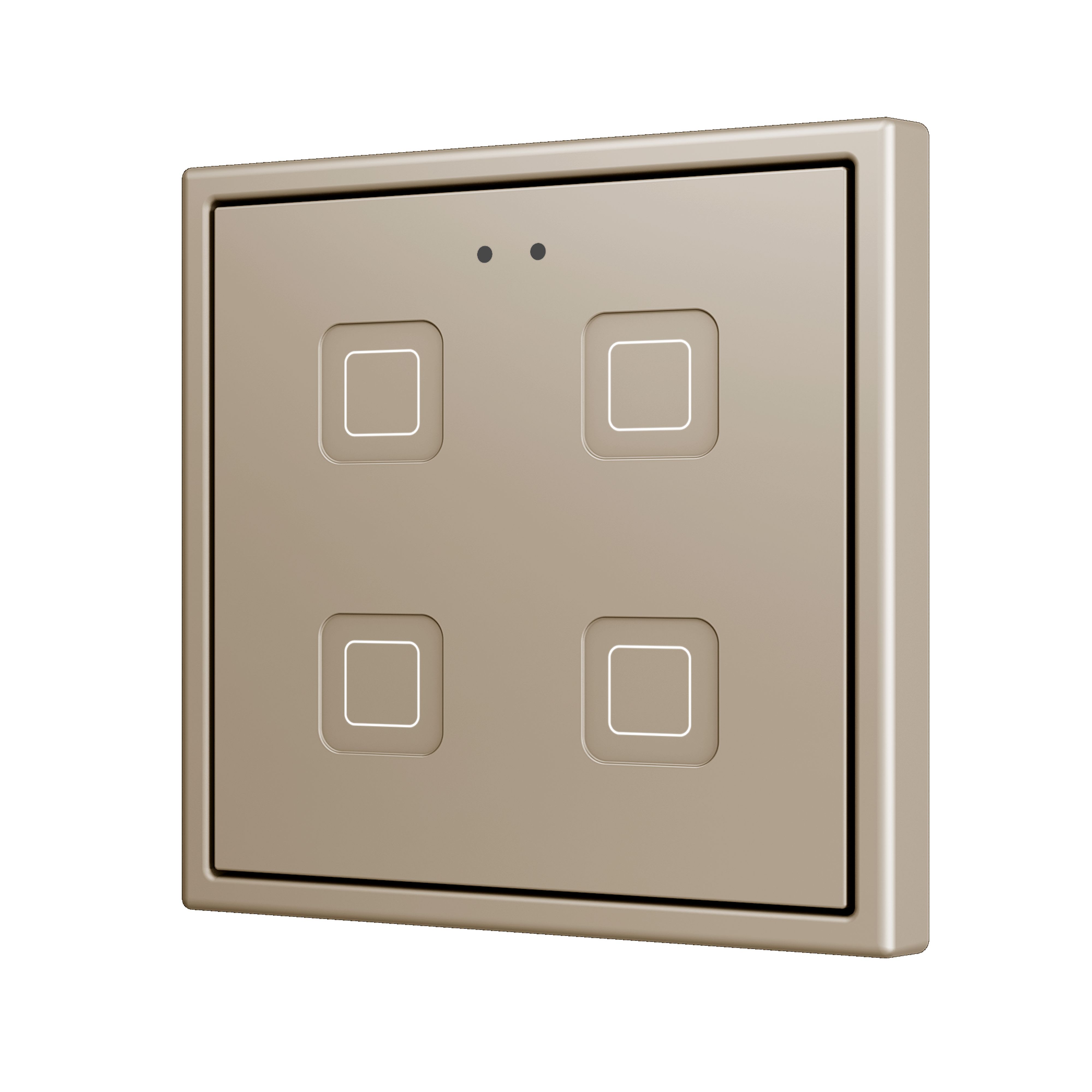 ZENNIO - Tecla 70 X4. Interrupteur capacitif en polycarbonate 70x70 ? 4 boutons - Cham...