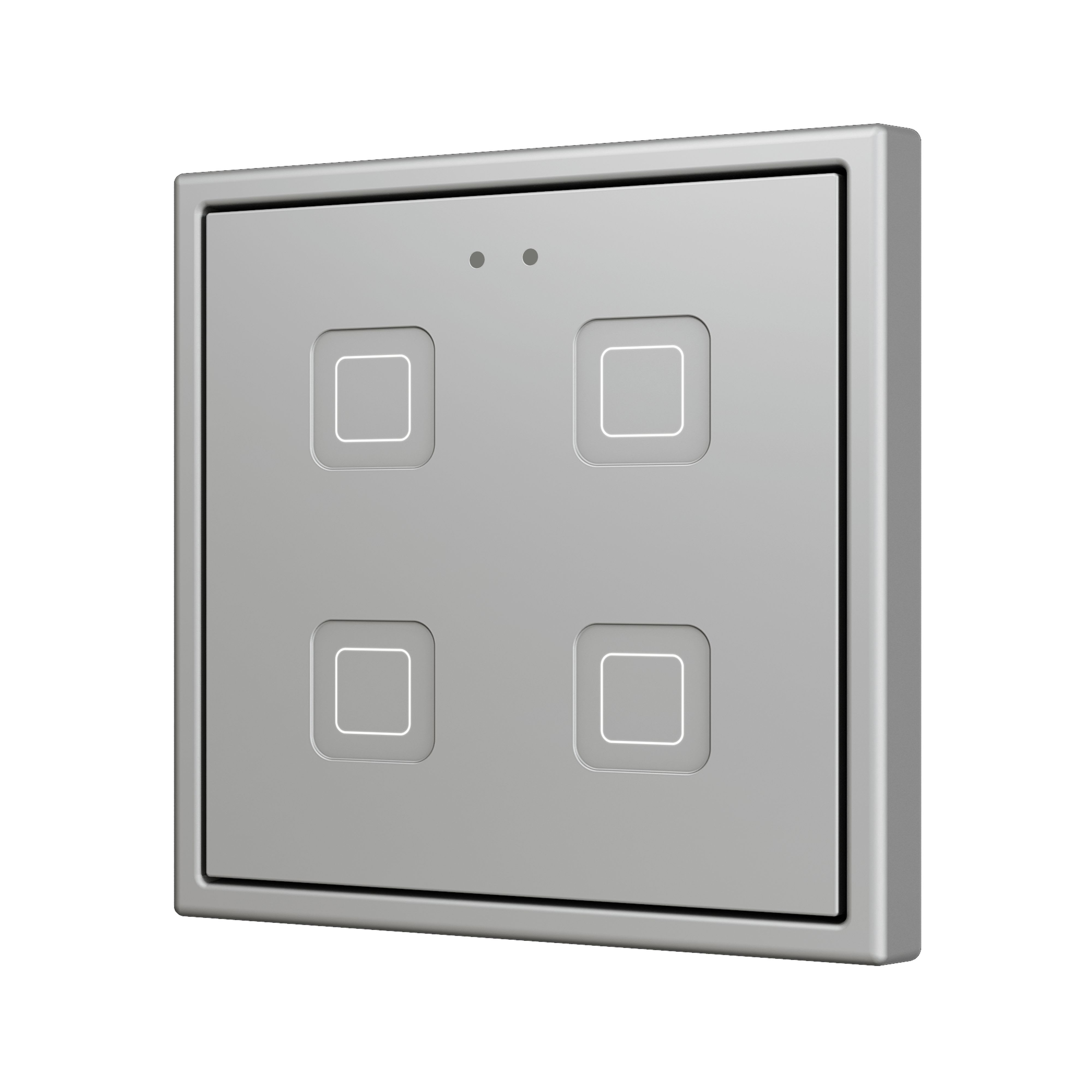 ZENNIO - Tecla 70 X4. PC-ABS Capacitive push button 70x70 - 4 buttons - Silver (ZS70 f...