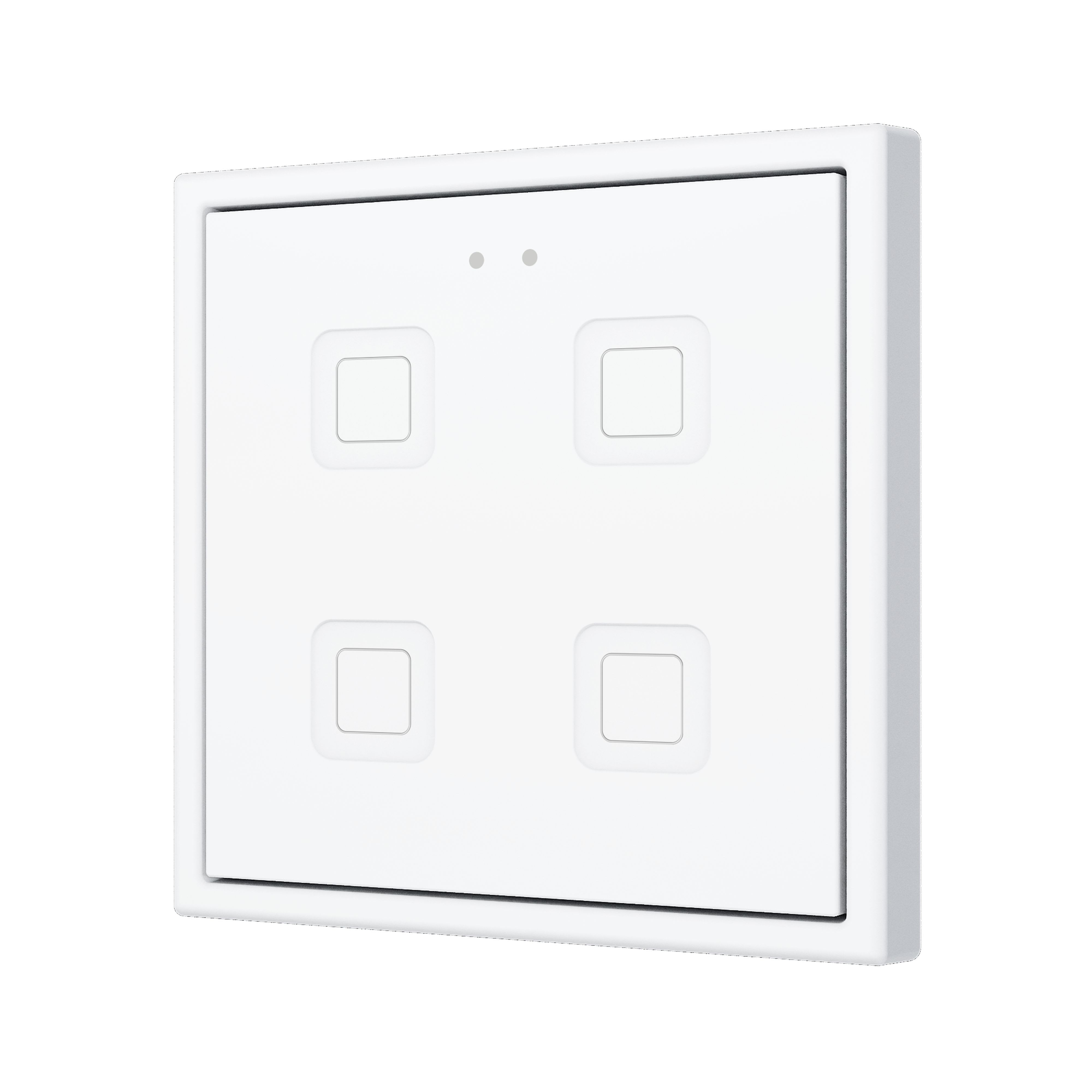 ZENNIO - Tecla 70 X4. Interrupteur capacitif en polycarbonate 70x70 ? 4 boutons - Blan...