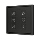 ZENNIO - Tecla 70 X6. Interrupteur capacitif en polycarbonate 70x70 ? 6 boutons - Pers...