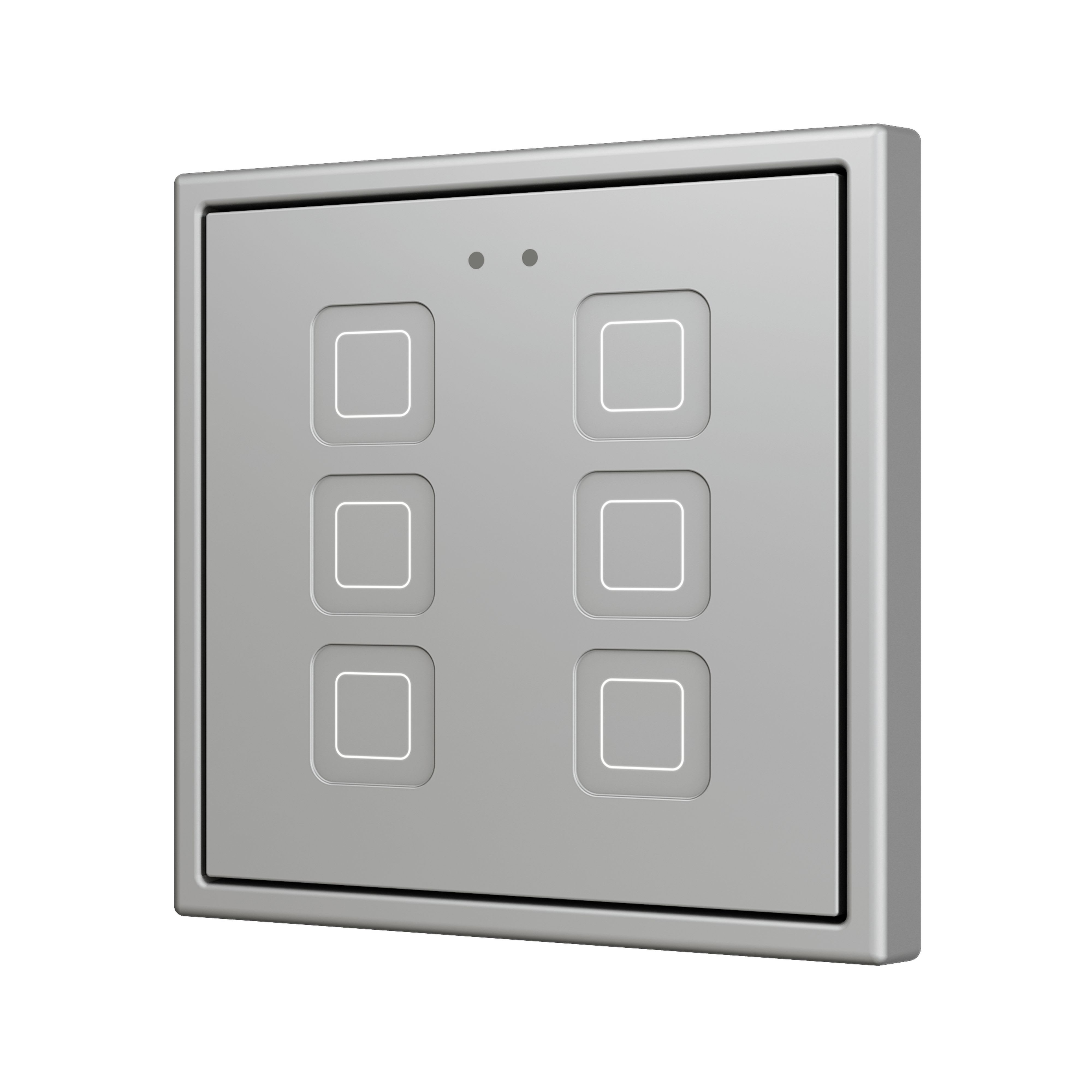 ZENNIO - Tecla 70 X6. PC-ABS Capacitive push button 70x70 - 6 buttons - Silver (ZS70 f...