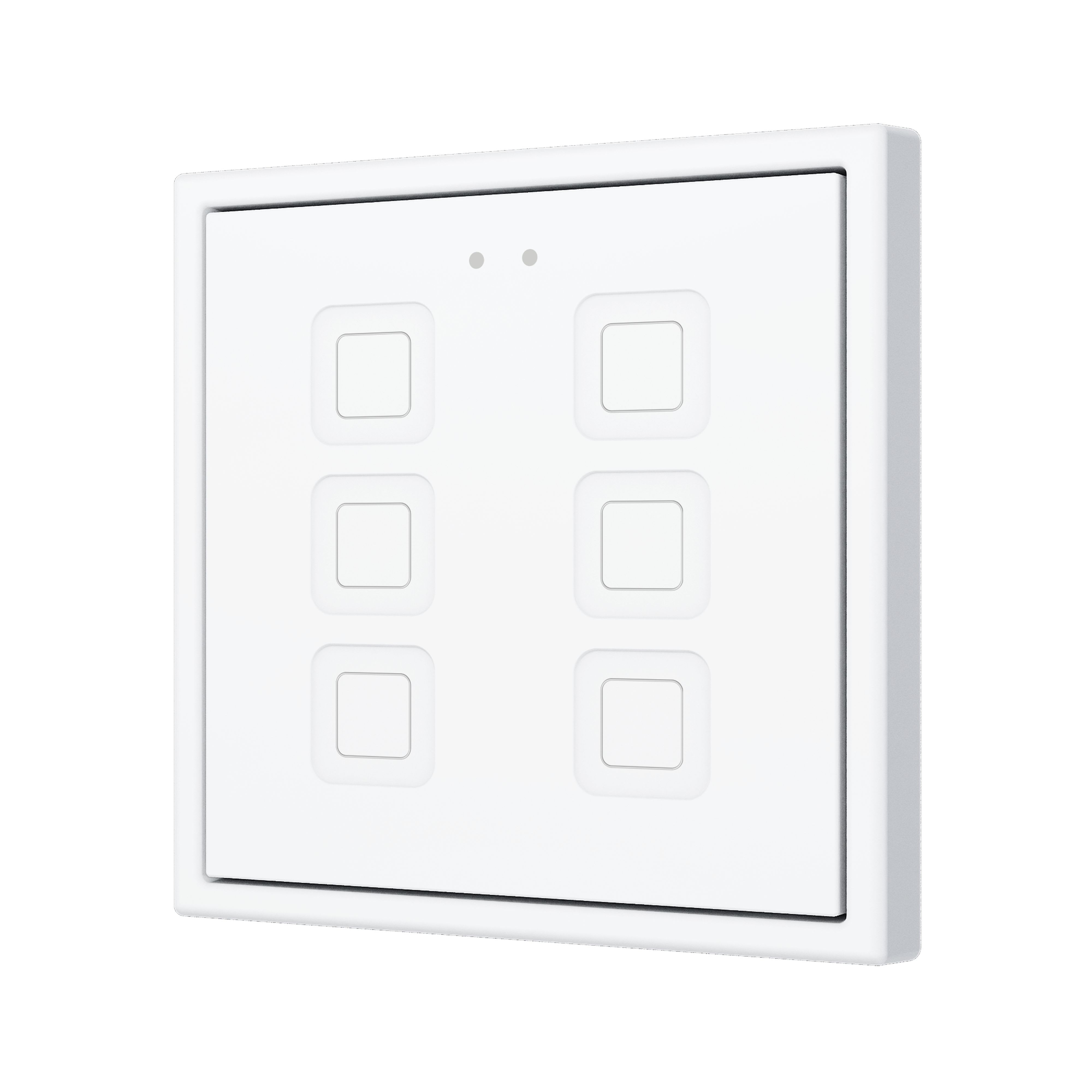 ZENNIO - Tecla 70 X6. Interrupteur capacitif en polycarbonate 70x70 ? 6 boutons - Blan...