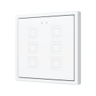 ZENNIO - Tecla 70 X6. Interrupteur capacitif en polycarbonate 70x70 ? 6 boutons - Blan...