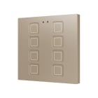 ZENNIO - Tecla 8. Interrupteur capacitif en polycarbonate ? 8 boutons - Champagne