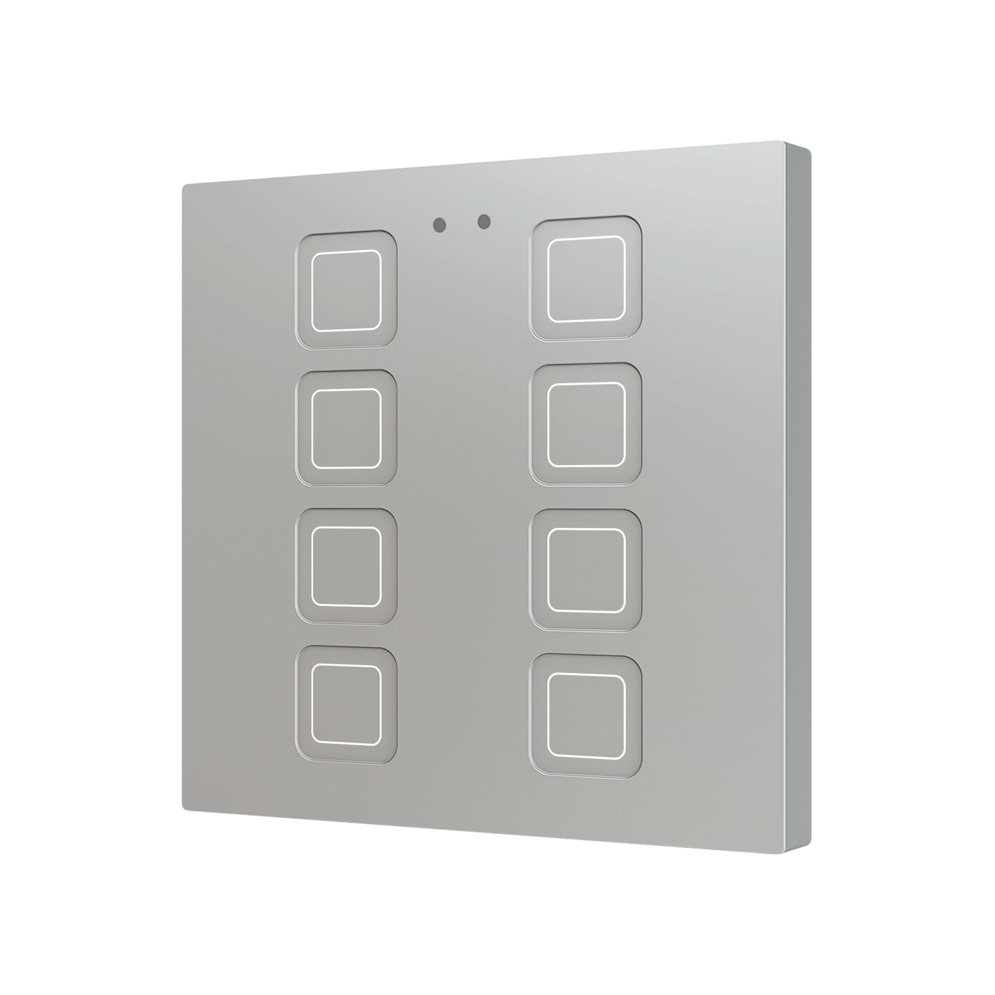 ZENNIO - Tecla 8. Interrupteur capacitif en polycarbonate ? 8 boutons - Argent