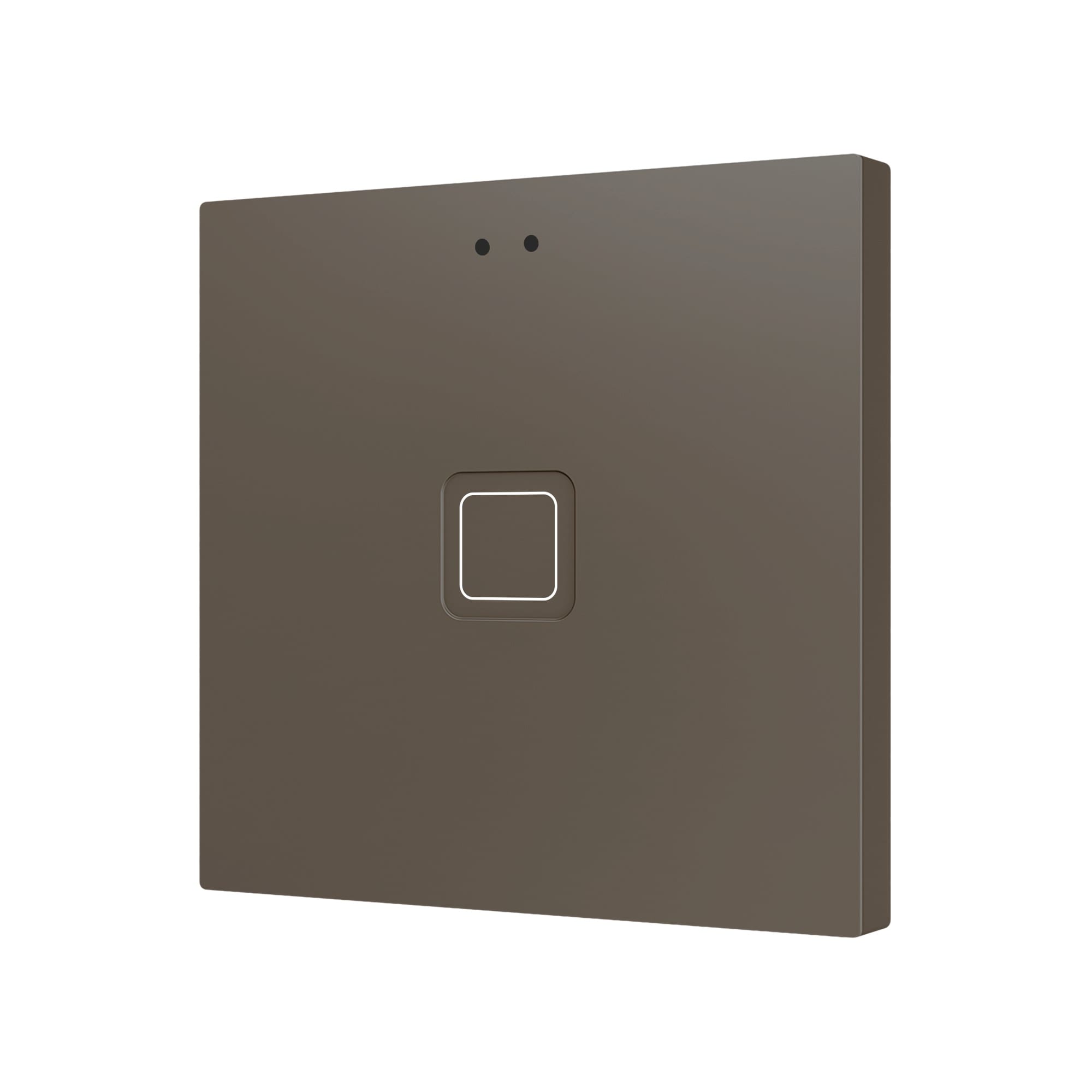 ZENNIO FRANCE - Tecla RGB 1. Interrupteur capacitif en polycarbonate - 1 bouton - Moka