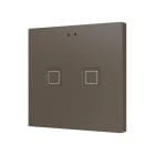 ZENNIO FRANCE - Tecla RGB 2. Interrupteur capacitif en polycarbonate - 2 boutons - Moka