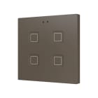 ZENNIO FRANCE - Tecla RGB 4. Interrupteur capacitif en polycarbonate - 4 boutons - Moka