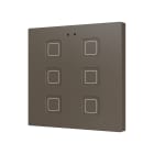ZENNIO FRANCE - Tecla RGB 6. Interrupteur capacitif en polycarbonate - 6 boutons - Moka