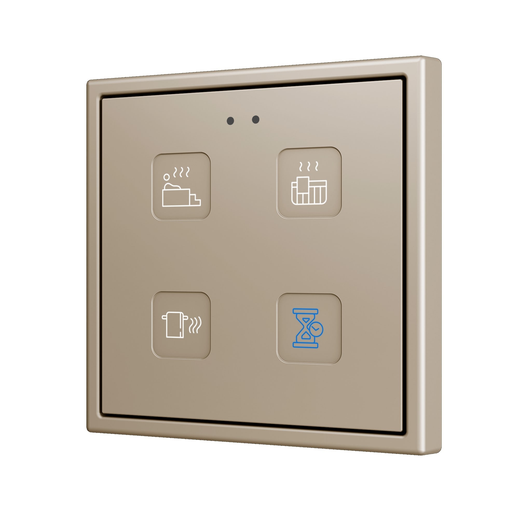 ZENNIO FRANCE - Tecla RGB 70 X4. Interrupteur capacitif en polycarbonate 70x70 - 4 boutons - ...
