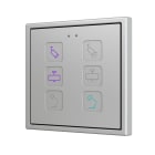 ZENNIO FRANCE - Tecla RGB 70 X6. Interrupteur capacitif en polycarbonate 70x70 - 6 boutons - ...