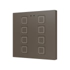 ZENNIO FRANCE - Tecla RGB 8. Interrupteur capacitif en polycarbonate - 8 boutons - Moka