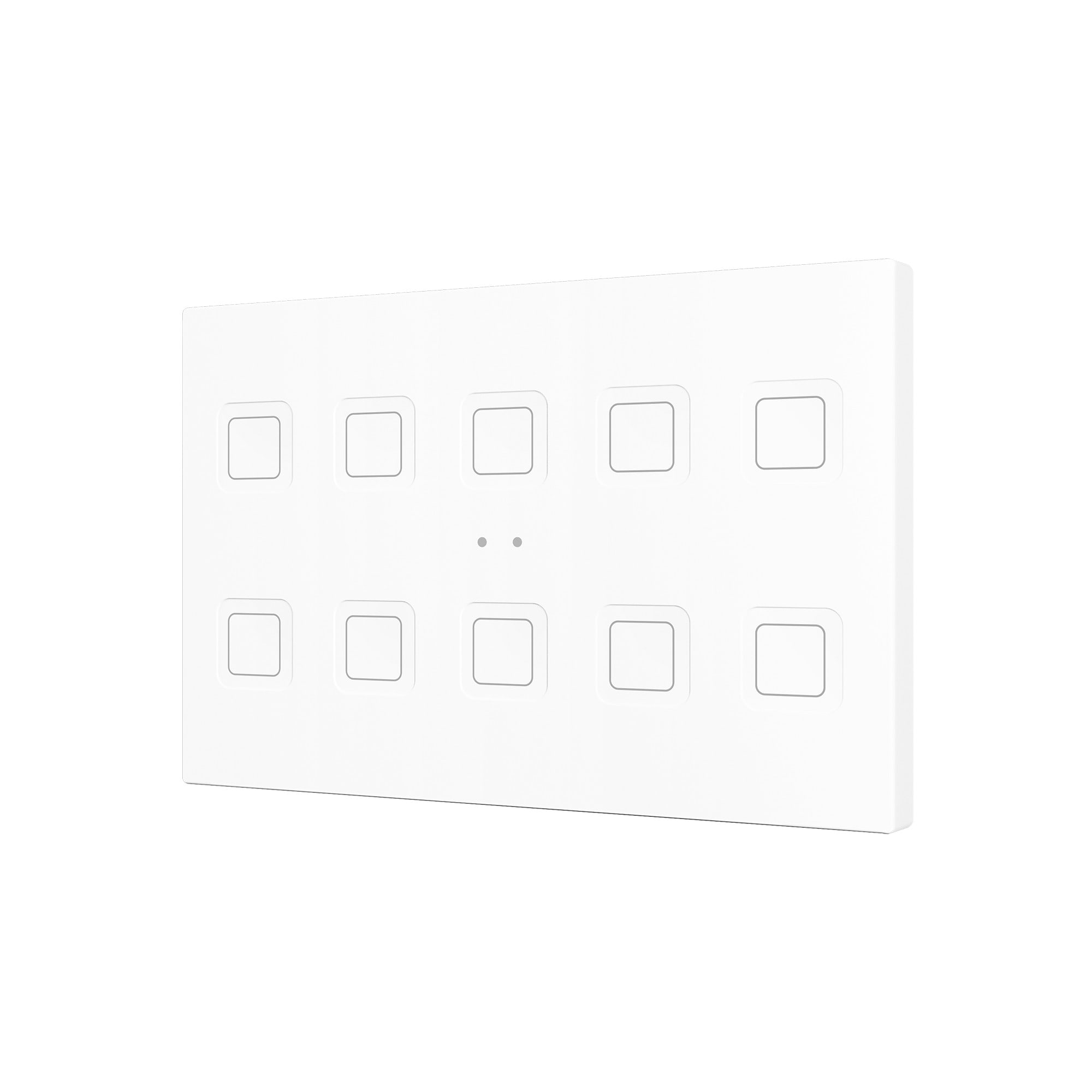 ZENNIO FRANCE - Tecla RGB XL X10. Interrupteur capacitif en polycarbonate - 10 boutons - Blanc