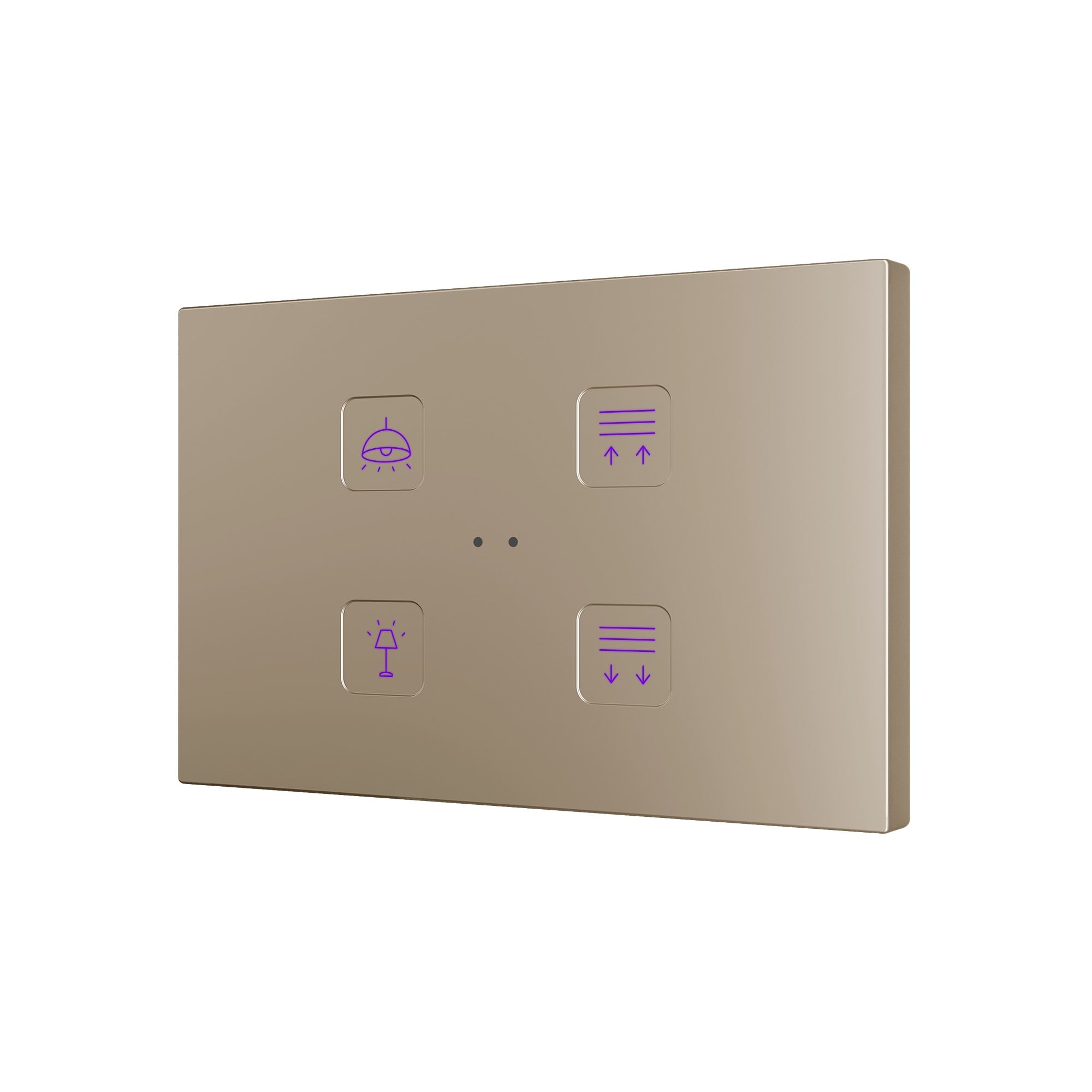 ZENNIO FRANCE - Tecla RGB XL X4. Interrupteur capacitif en polycarbonate - 4 boutons - Person...