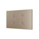 ZENNIO FRANCE - Tecla RGB XL X4. Interrupteur capacitif en polycarbonate - 4 boutons - Person...