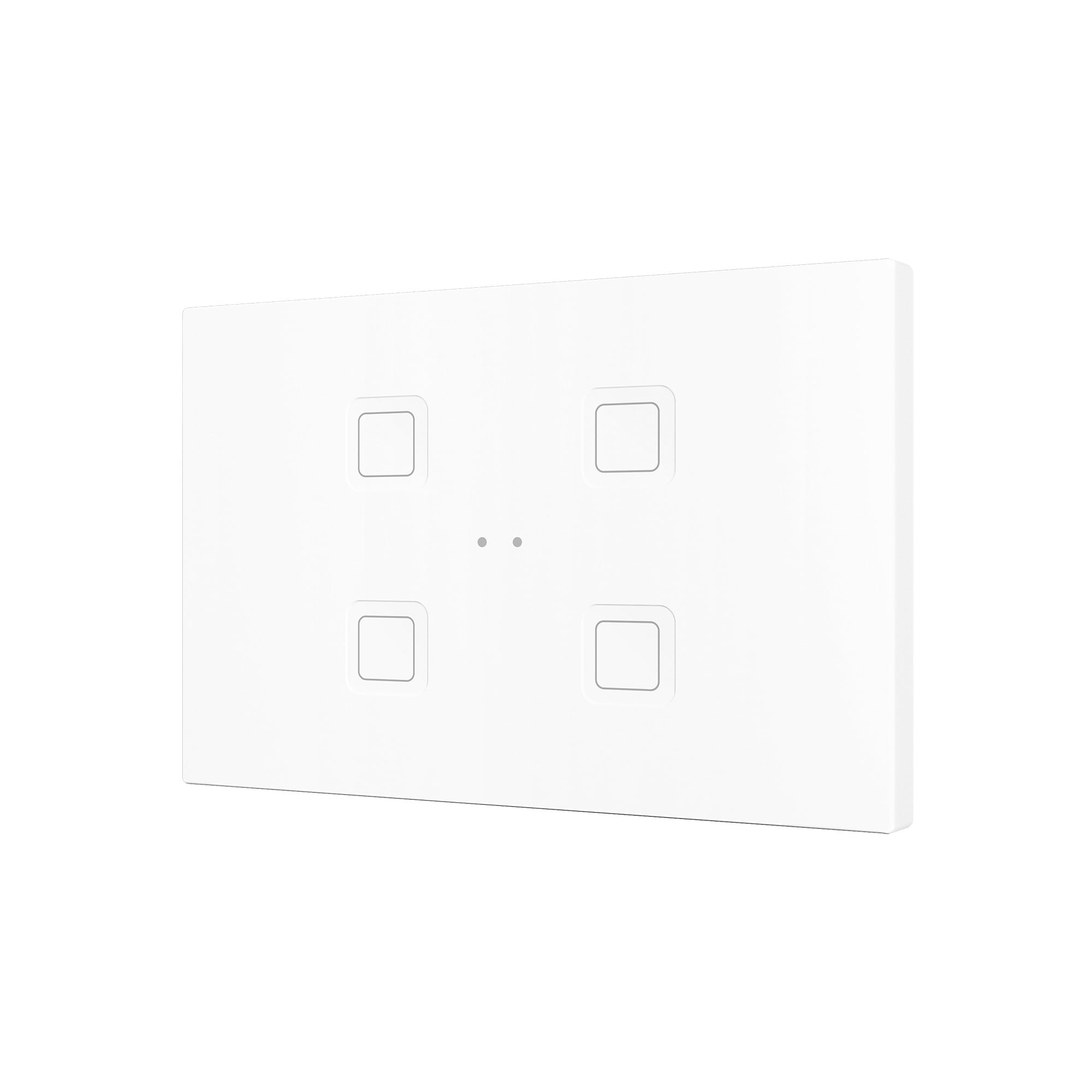 ZENNIO FRANCE - Tecla RGB XL X4. Interrupteur capacitif en polycarbonate - 4 boutons - Blanc