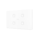 ZENNIO FRANCE - Tecla RGB XL X4. Interrupteur capacitif en polycarbonate - 4 boutons - Blanc