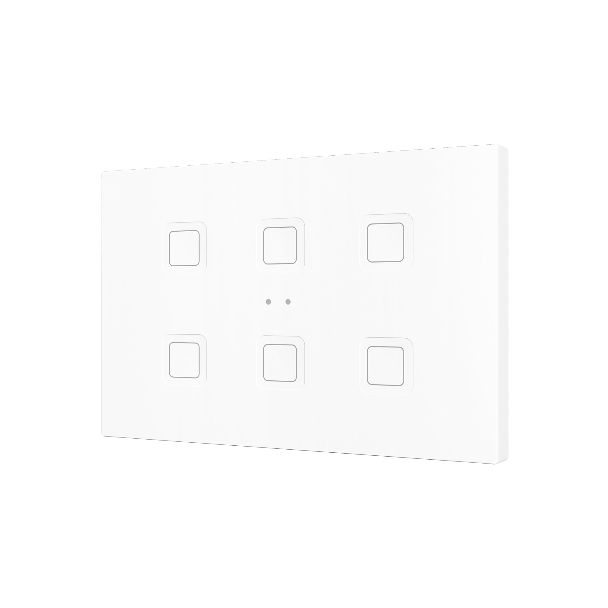 ZENNIO FRANCE - Tecla RGB XL X6. Interrupteur capacitif en polycarbonate - 6 boutons - Blanc
