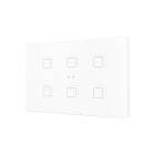 ZENNIO FRANCE - Tecla RGB XL X6. Interrupteur capacitif en polycarbonate - 6 boutons - Blanc