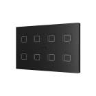ZENNIO FRANCE - Tecla RGB XL X8. Interrupteur capacitif en polycarbonate - 8 boutons - Anthra...