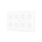 ZENNIO FRANCE - Tecla RGB XL X8. Interrupteur capacitif en polycarbonate - 8 boutons - Blanc