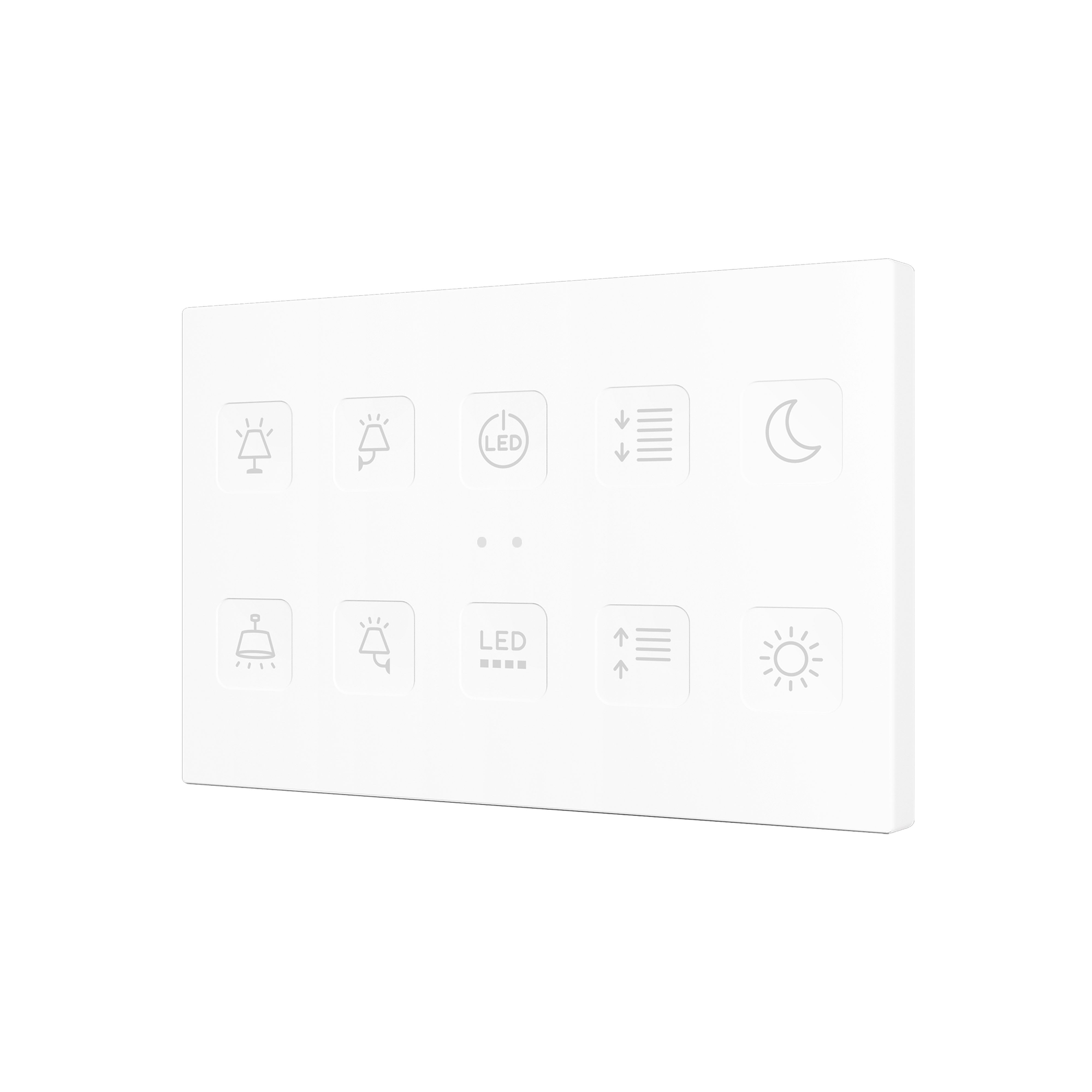 ZENNIO - Tecla XL X10. PC-ABS Capacitive push button - 10 buttons - Custom