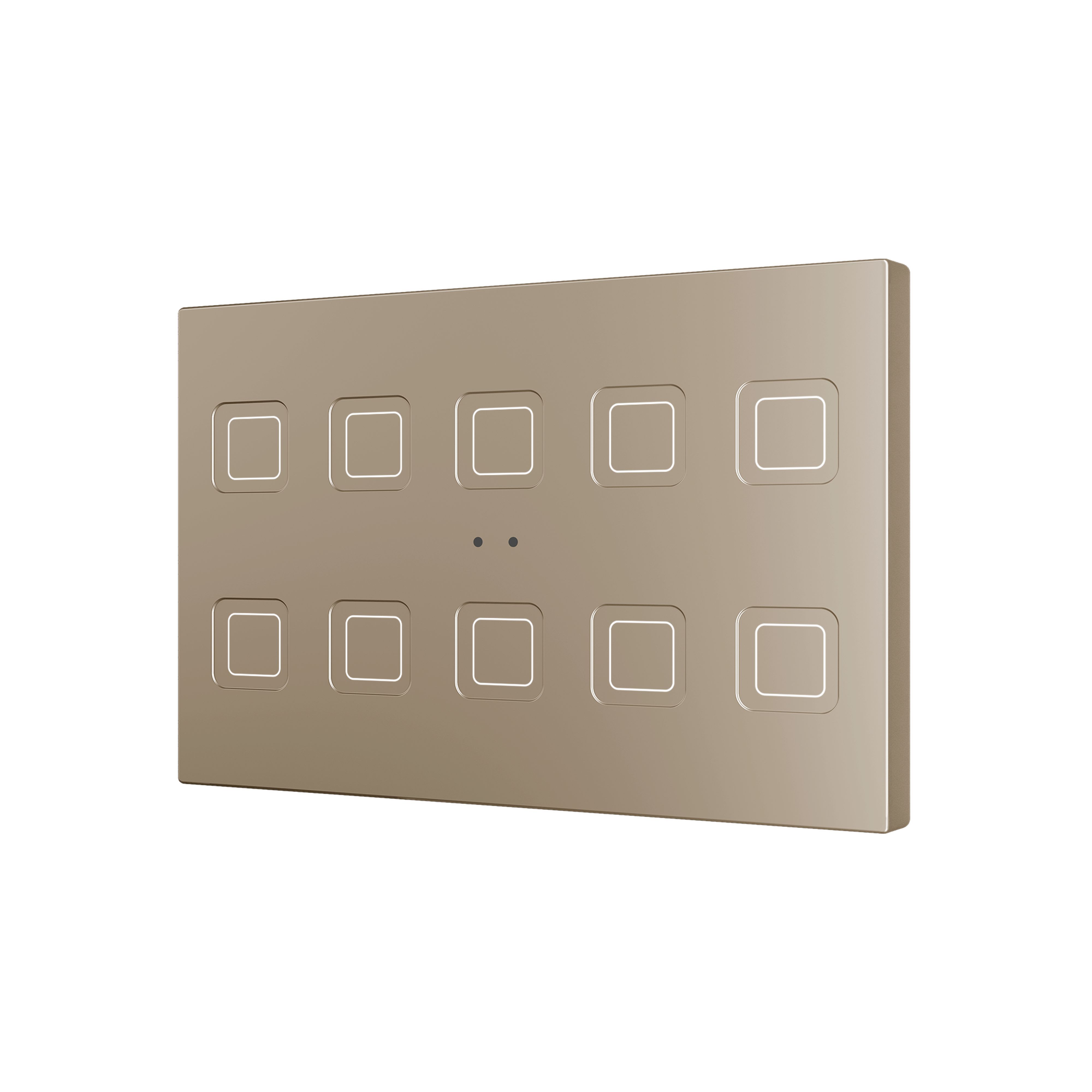ZENNIO - Tecla XL X10. PC-ABS Capacitive push button - 10 buttons - Champagne