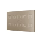 ZENNIO - Tecla XL X10. PC-ABS Capacitive push button - 10 buttons - Champagne
