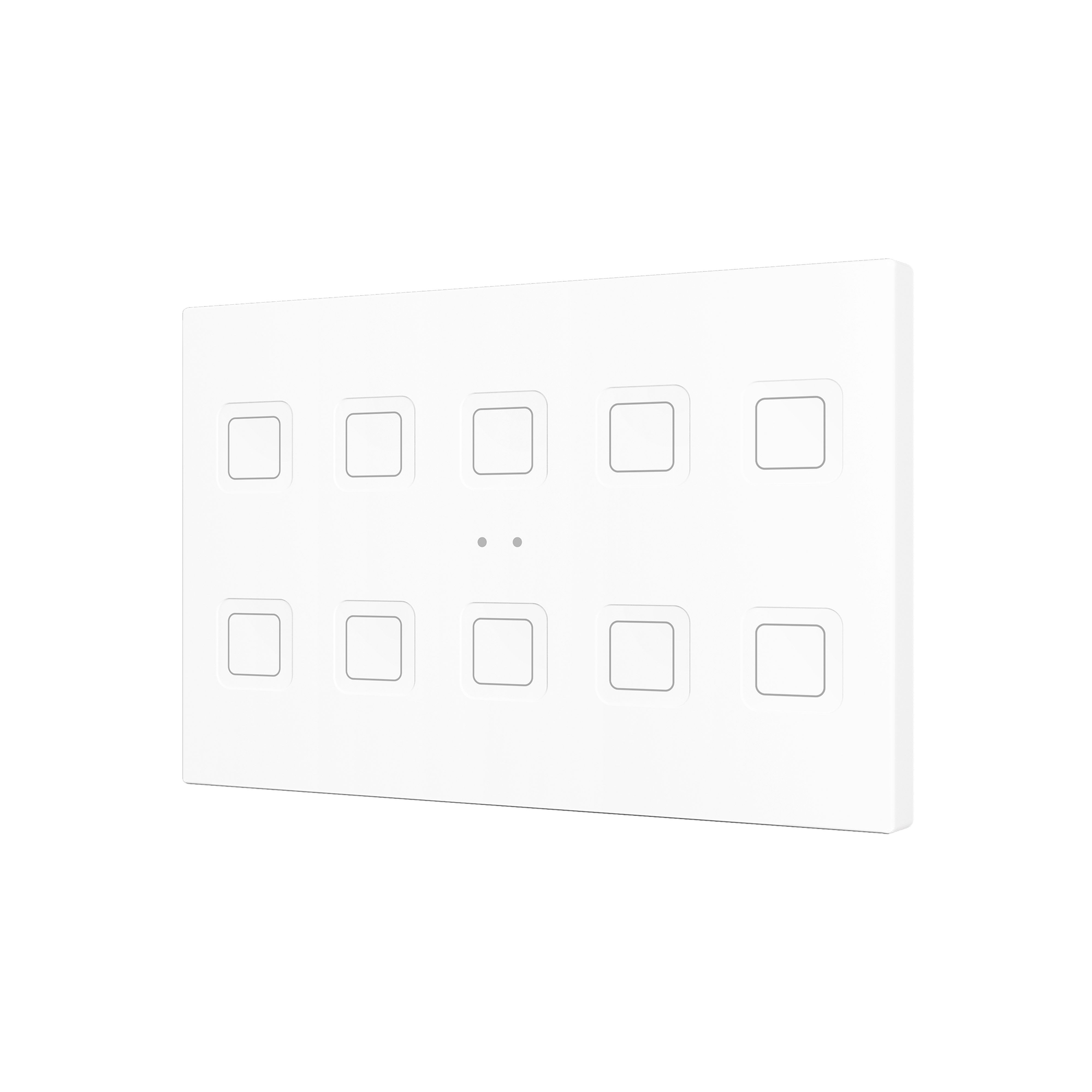 ZENNIO - Tecla XL X10. Interrupteur capacitif en polycarbonate ? 10 boutons - Blanc