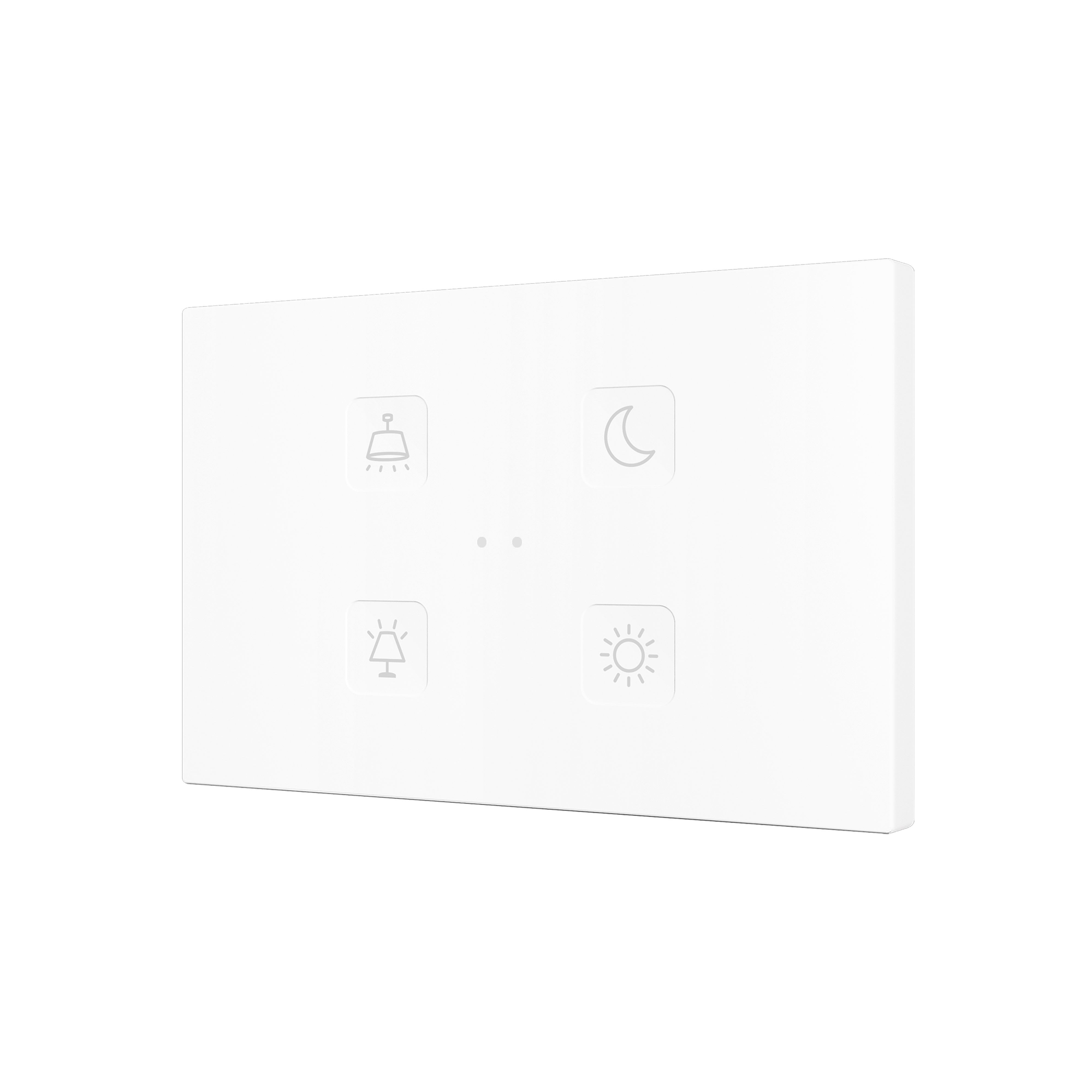 ZENNIO - Tecla XL X4. Interrupteur capacitif en polycarbonate ? 4 boutons - Personnalisé