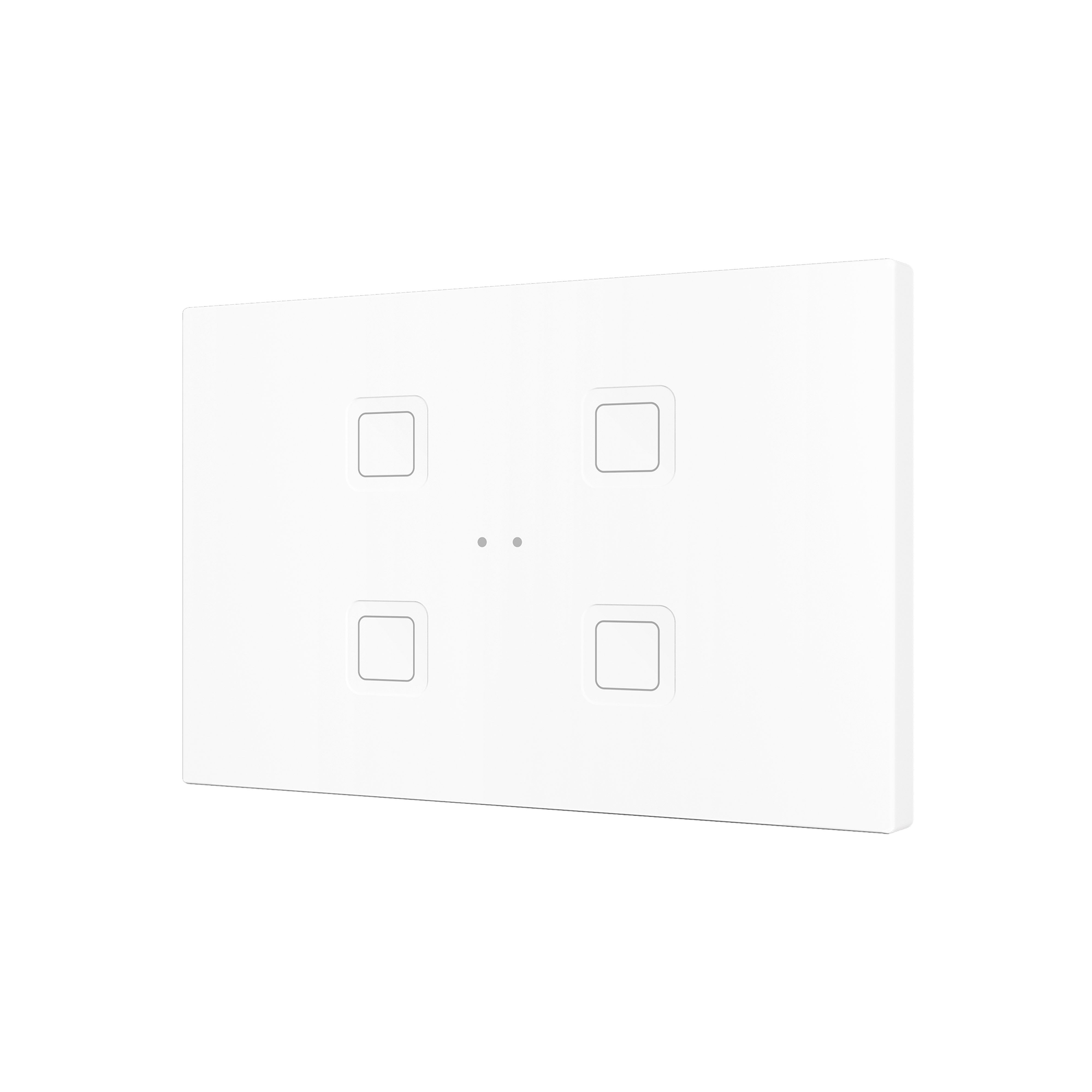 ZENNIO - Tecla XL X4. Interrupteur capacitif en polycarbonate ? 4 boutons - Blanc