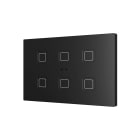ZENNIO - Tecla XL X6. PC-ABS Capacitive push button - 6 buttons - Anthracite