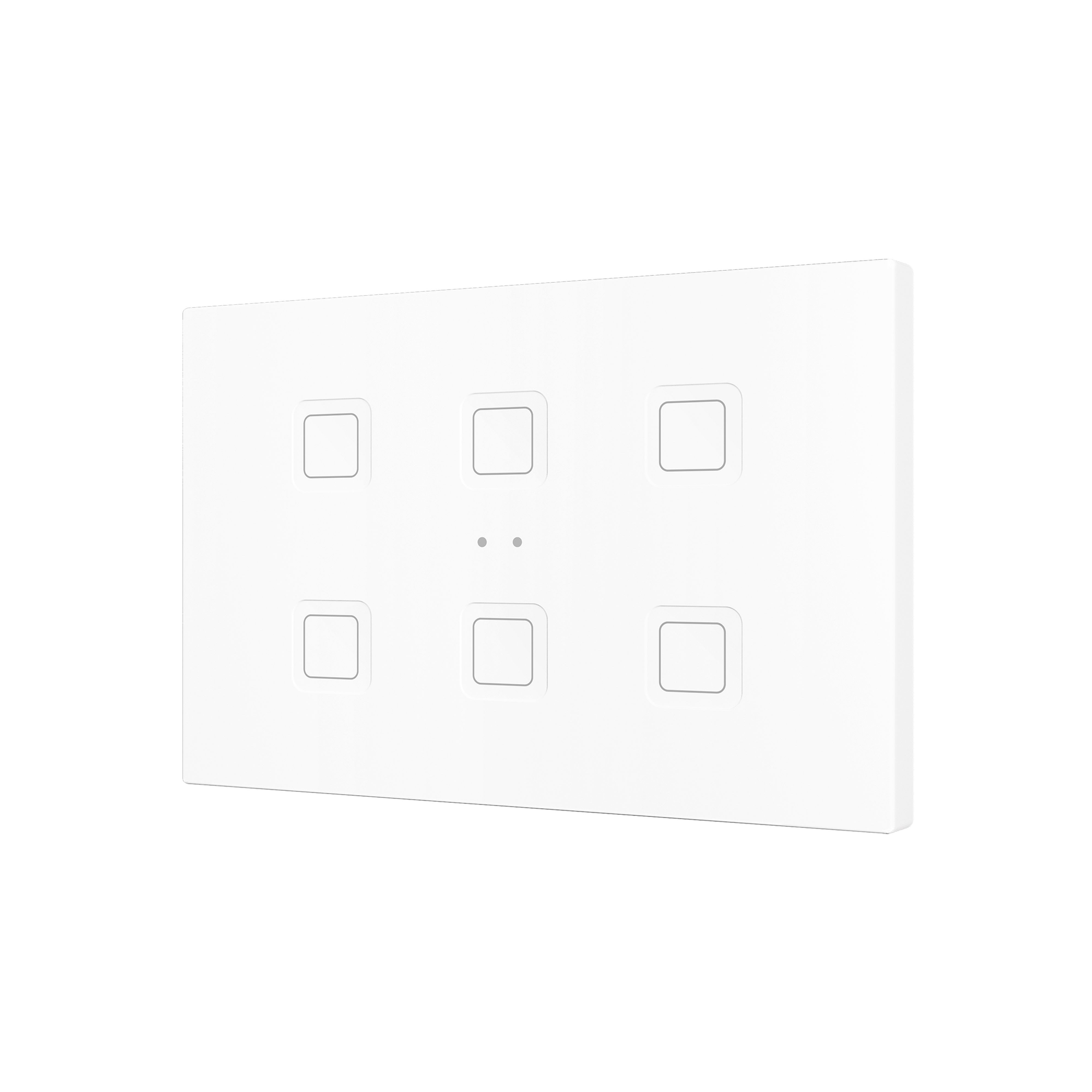 ZENNIO - Tecla XL X6. Interrupteur capacitif en polycarbonate ? 6 boutons - Blanc