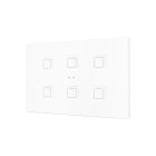 ZENNIO - Tecla XL X6. Interrupteur capacitif en polycarbonate ? 6 boutons - Blanc