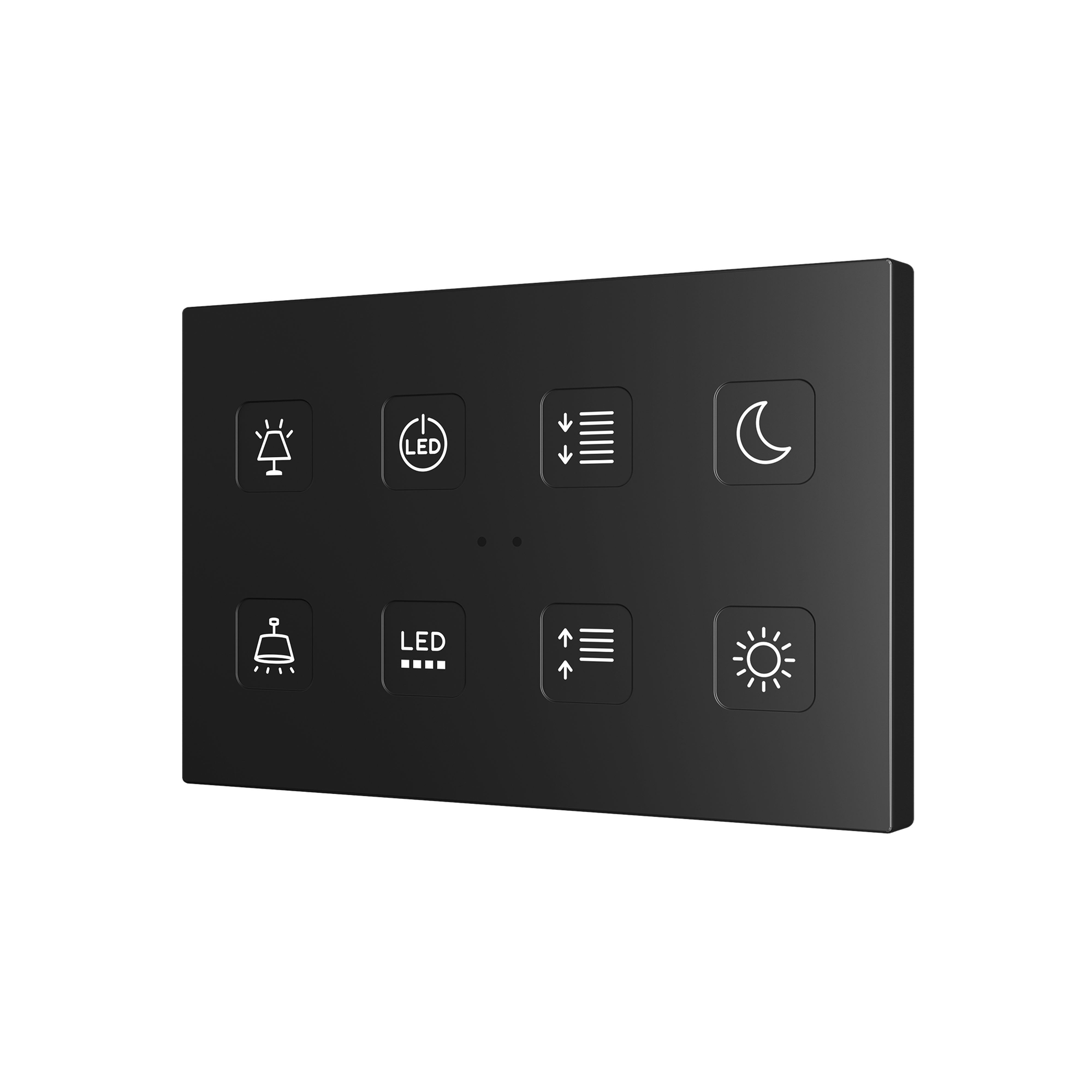 ZENNIO - Tecla XL X8. Interrupteur capacitif en polycarbonate ? 8 boutons - Personnalisé