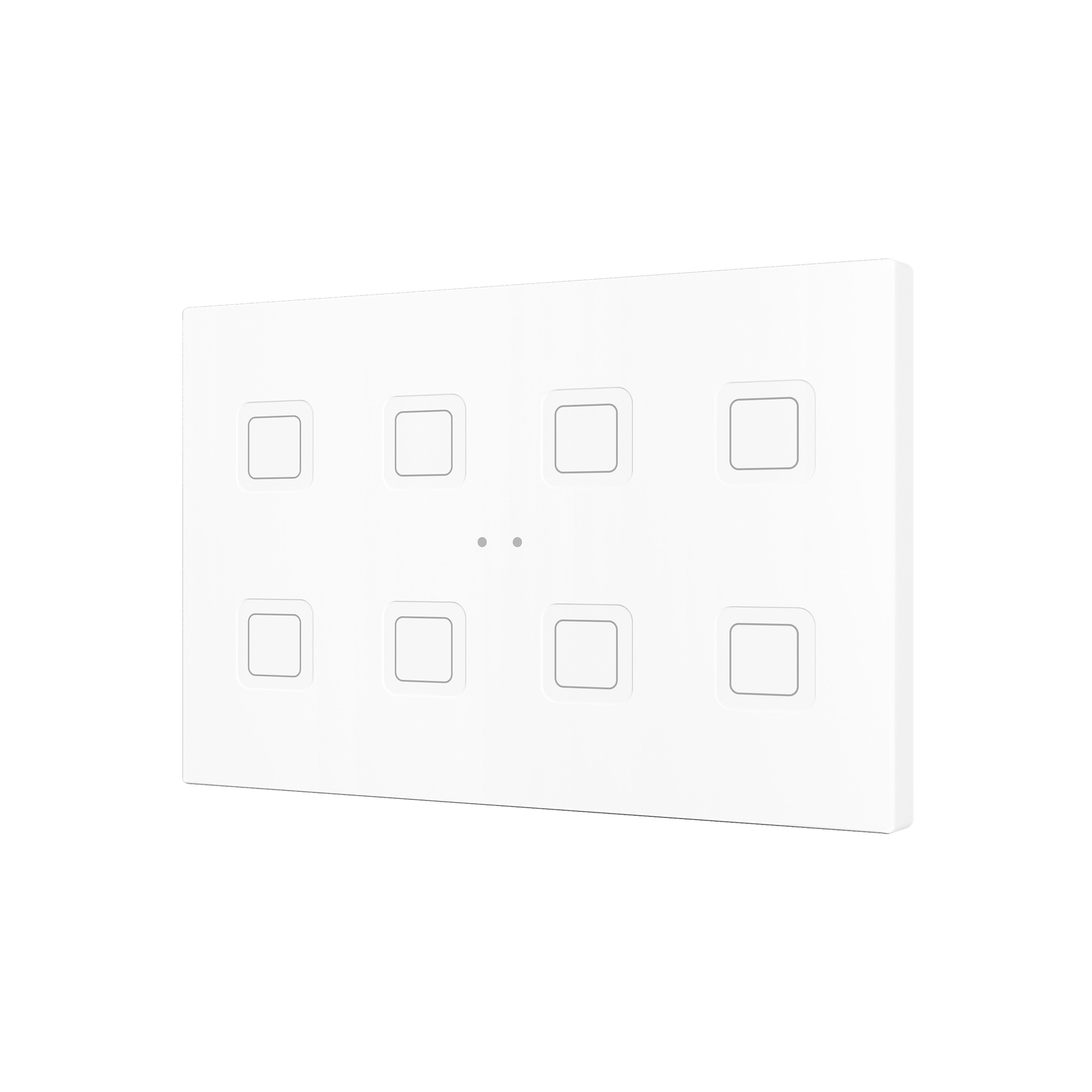 ZENNIO - Tecla XL X8. Interrupteur capacitif en polycarbonate ? 8 boutons - Blanc