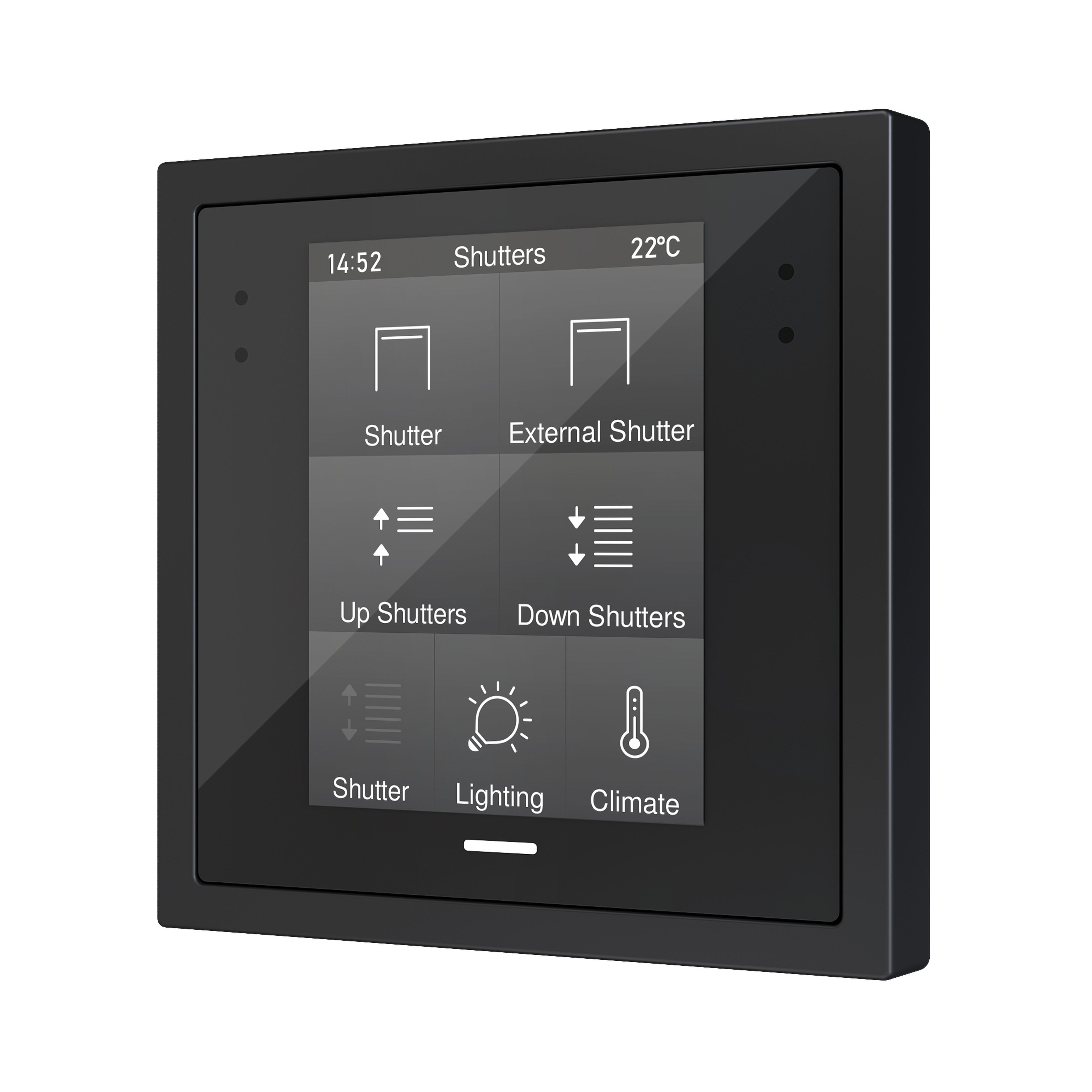 ZENNIO - Z28. Capacitive touch panel (2.8" display) for 70x70 frames - Anthracite (fra...