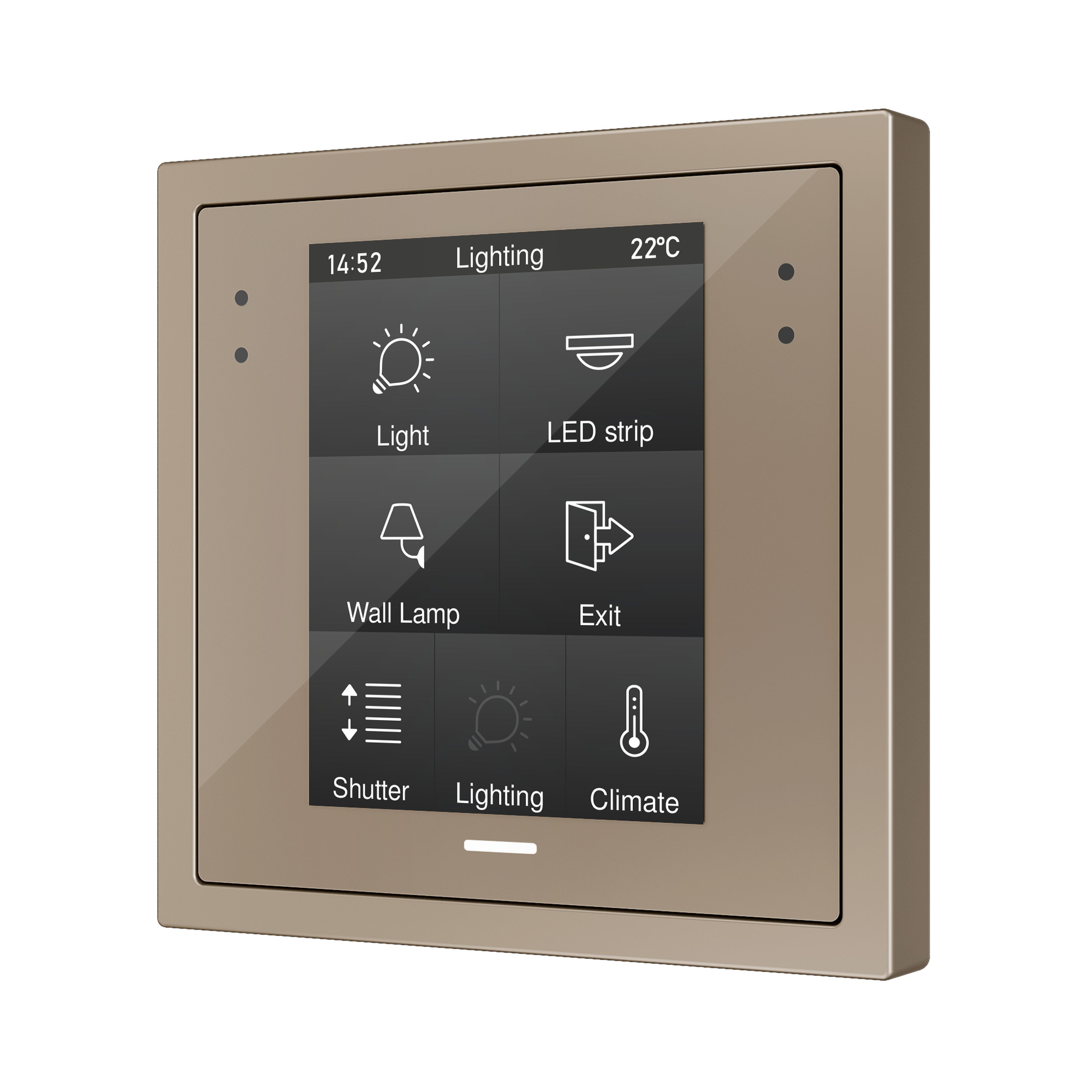 ZENNIO - Z28. Écran tactile capacitif de 2,8" pour cadres de 70x70 - Champagne (cadre ...