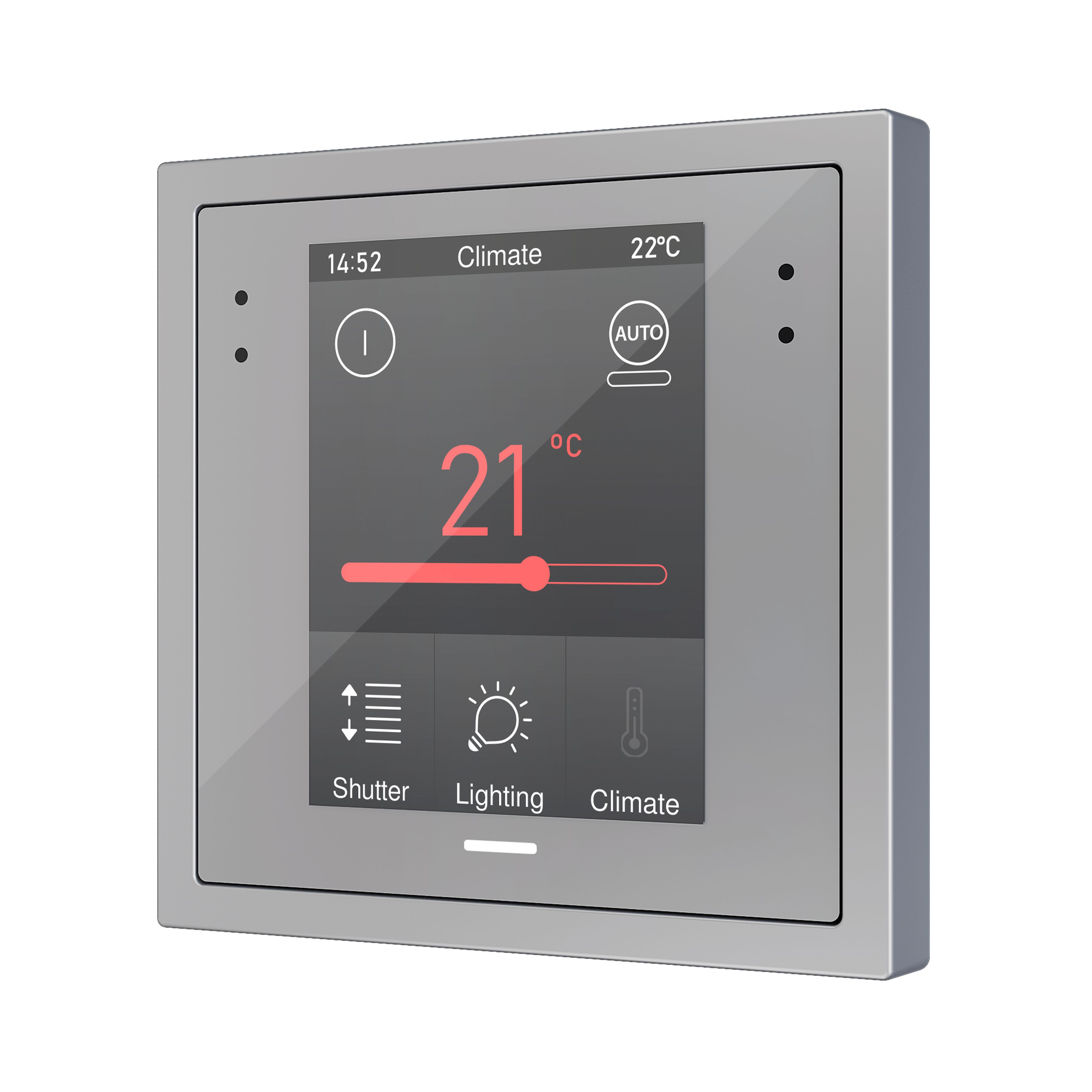 ZENNIO - Z28. Écran tactile capacitif de 2,8" pour cadres de 70x70 - Argenté (cadre no...