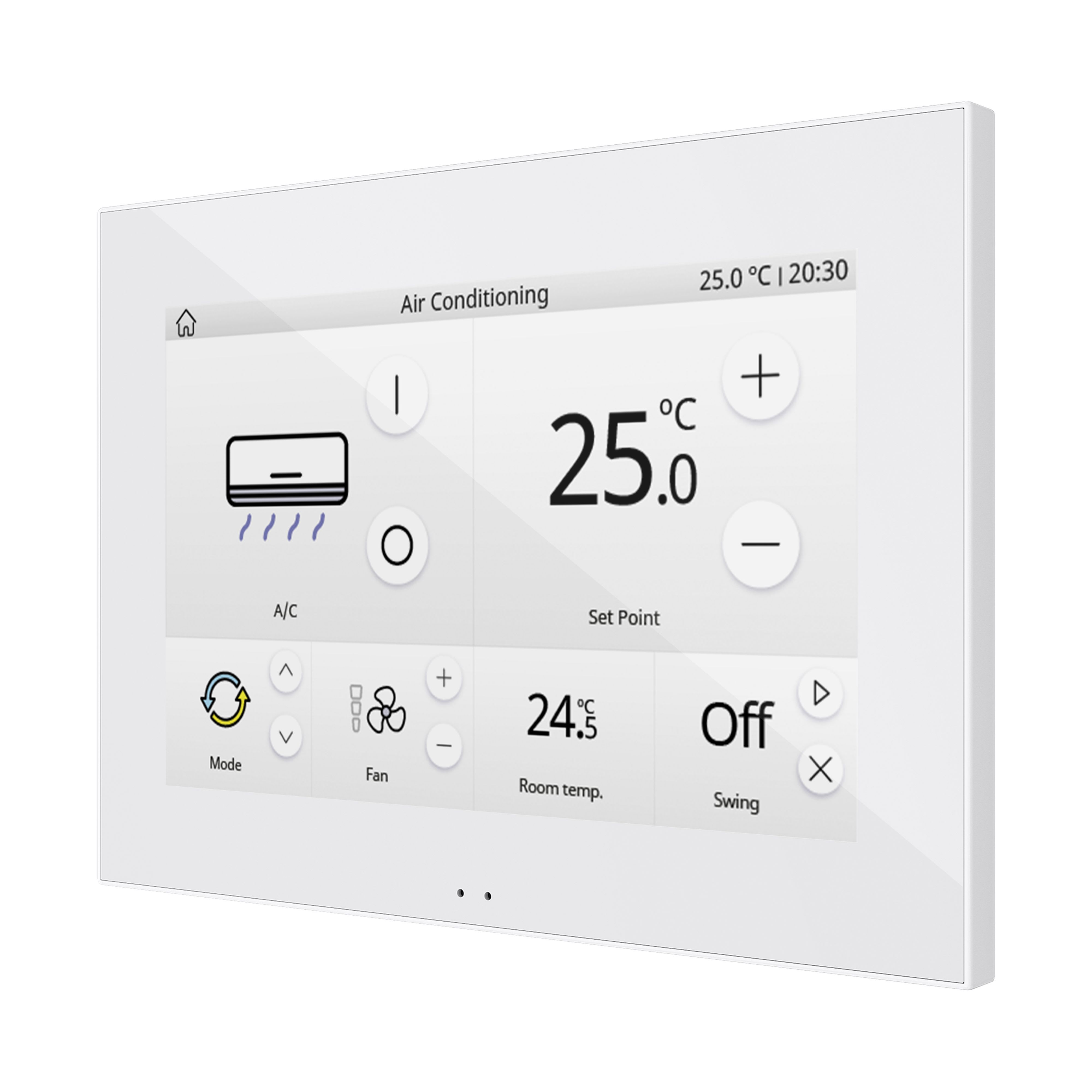 ZENNIO - Z70 v2. Écran 7" tactile couleur capacitif - Blanc.