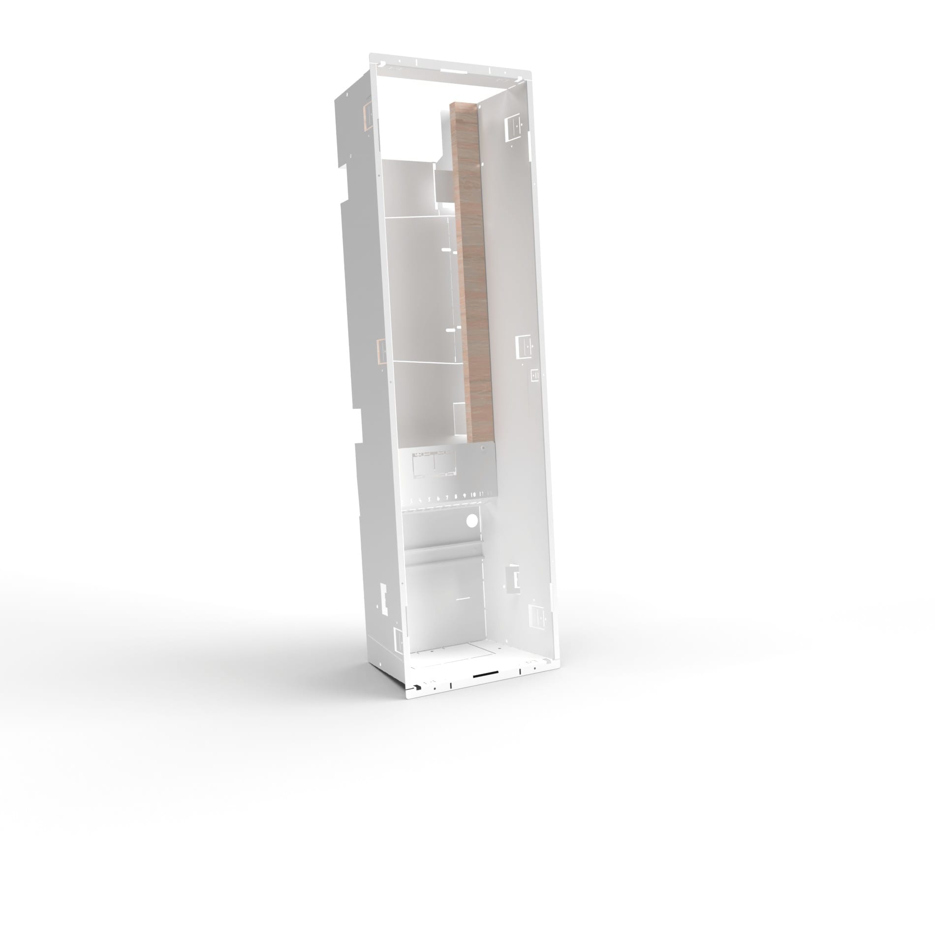 Atole - Lot 3 bacs VA 13 modules acier blanc support com ? 1 travée/ 2 rangées ? P200 mm