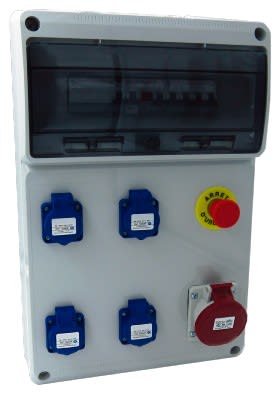 Atole - Coffret prises monte et cable 4 PC MONO 16A PC TETRA 16A +AU